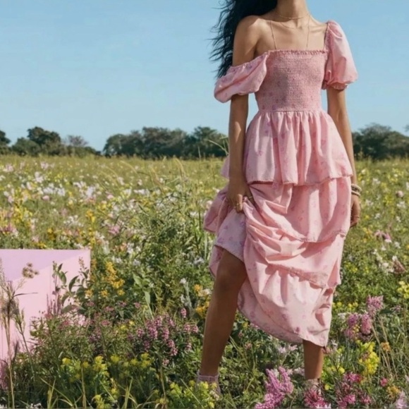 LoveShackFancy x Target Simone Smocked tiered dress - Size XS - Picture 3 of 11